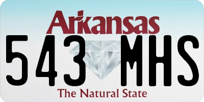 AR license plate 543MHS