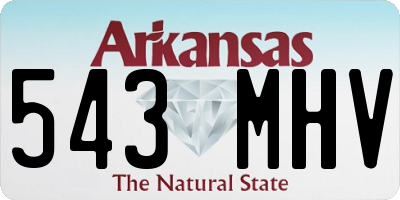 AR license plate 543MHV