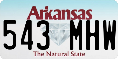 AR license plate 543MHW