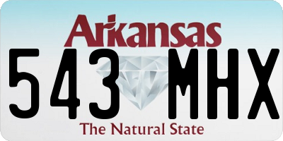 AR license plate 543MHX
