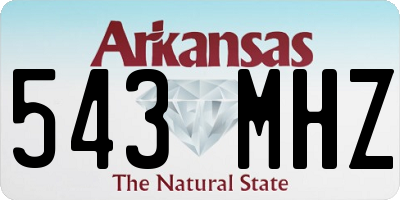 AR license plate 543MHZ