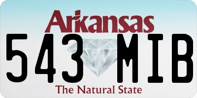 AR license plate 543MIB