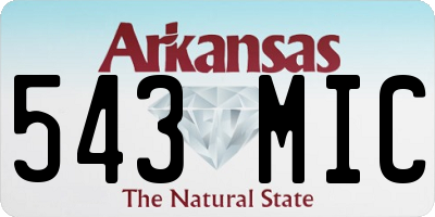AR license plate 543MIC