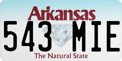 AR license plate 543MIE