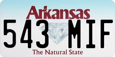 AR license plate 543MIF