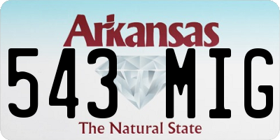 AR license plate 543MIG