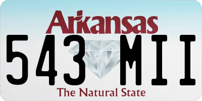 AR license plate 543MII