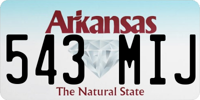 AR license plate 543MIJ
