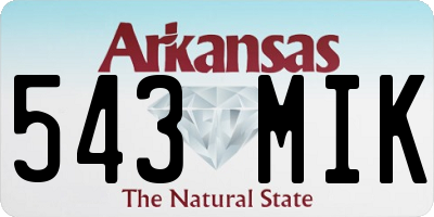 AR license plate 543MIK