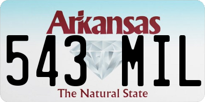 AR license plate 543MIL