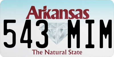 AR license plate 543MIM
