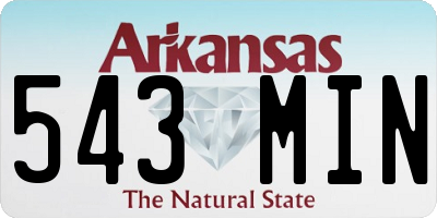 AR license plate 543MIN