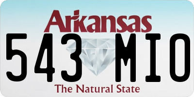AR license plate 543MIO