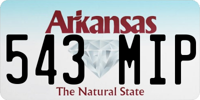 AR license plate 543MIP