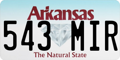 AR license plate 543MIR