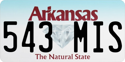 AR license plate 543MIS