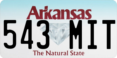 AR license plate 543MIT