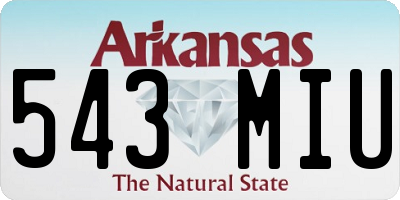 AR license plate 543MIU