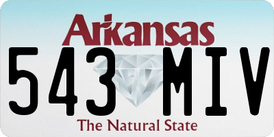 AR license plate 543MIV