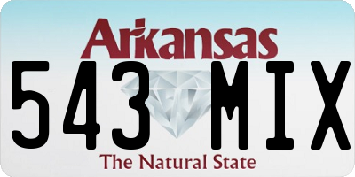 AR license plate 543MIX