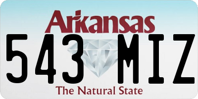 AR license plate 543MIZ