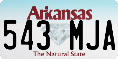 AR license plate 543MJA