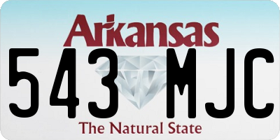 AR license plate 543MJC