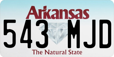 AR license plate 543MJD