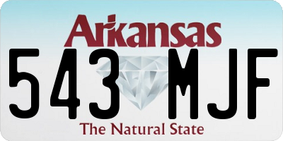 AR license plate 543MJF