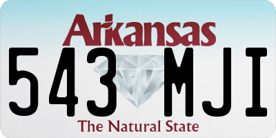 AR license plate 543MJI