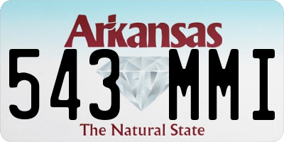 AR license plate 543MMI