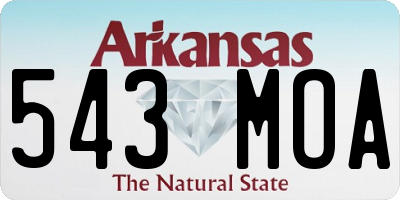 AR license plate 543MOA
