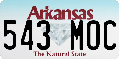 AR license plate 543MOC