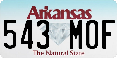AR license plate 543MOF