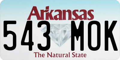 AR license plate 543MOK
