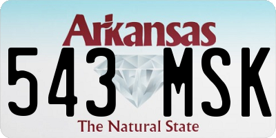 AR license plate 543MSK