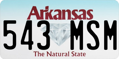 AR license plate 543MSM