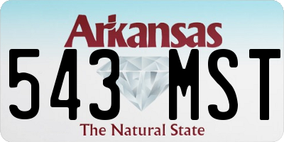 AR license plate 543MST