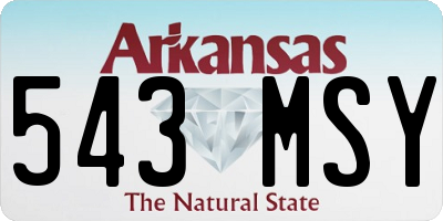 AR license plate 543MSY