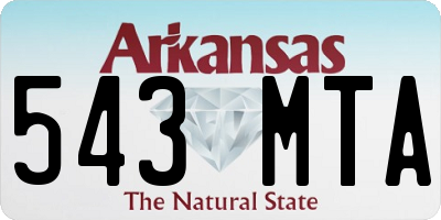 AR license plate 543MTA