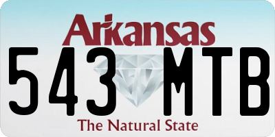 AR license plate 543MTB
