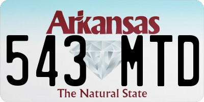 AR license plate 543MTD