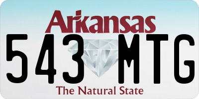 AR license plate 543MTG