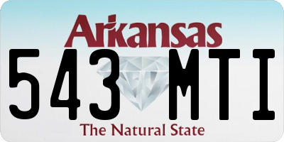 AR license plate 543MTI