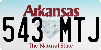 AR license plate 543MTJ