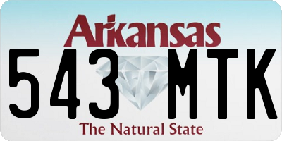 AR license plate 543MTK