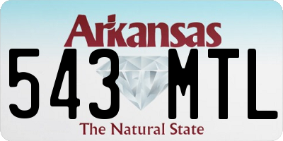 AR license plate 543MTL