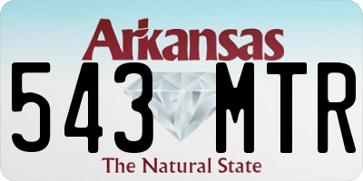 AR license plate 543MTR