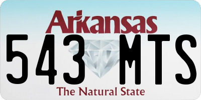 AR license plate 543MTS
