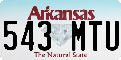 AR license plate 543MTU
